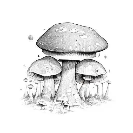 Mushroom In A Forest