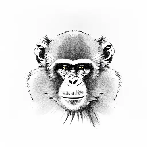 Monkey With Vegetation