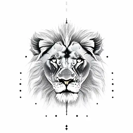 Lion Eyes With A Scar Down One Eye