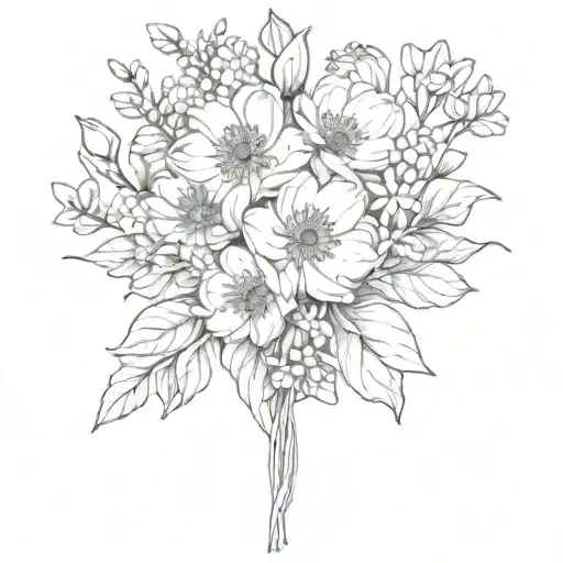 February & May Birth Flower Bouquet