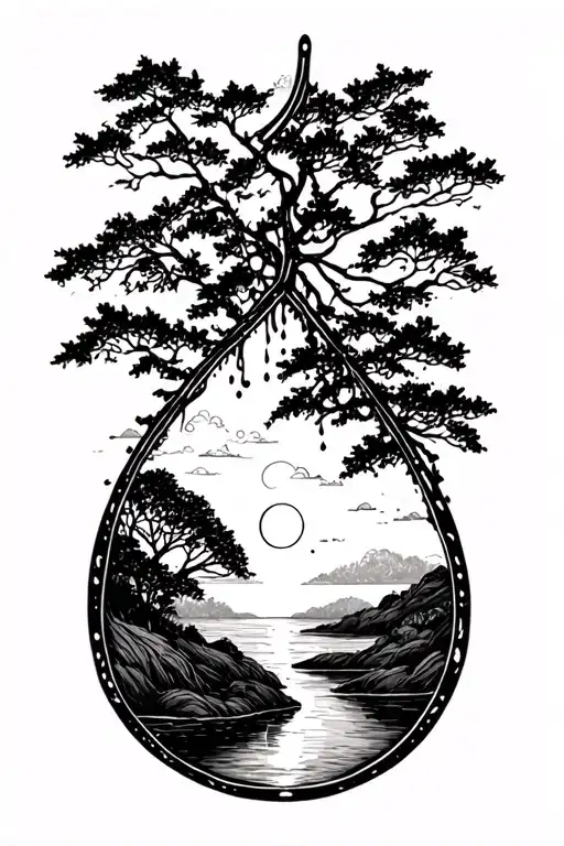 Tear Drop Nature Scene Sunset Sky