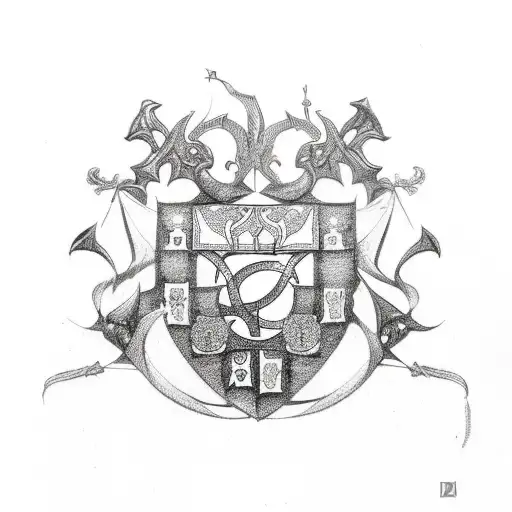 Coat Of Arms With Celtic Ornaments Inside