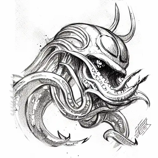 Kraken Wearing Helmet