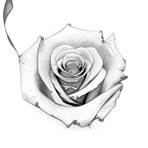 Breast Cancer Ribbon With Roses