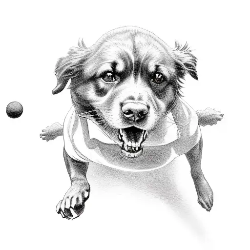 Brown Dog Playing Fetch With A Young Man