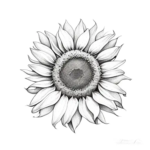 Sunflower And Butterfly