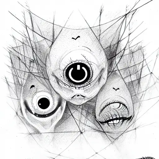 Lots Of Creepy Eyes Stuck Together Without A Head