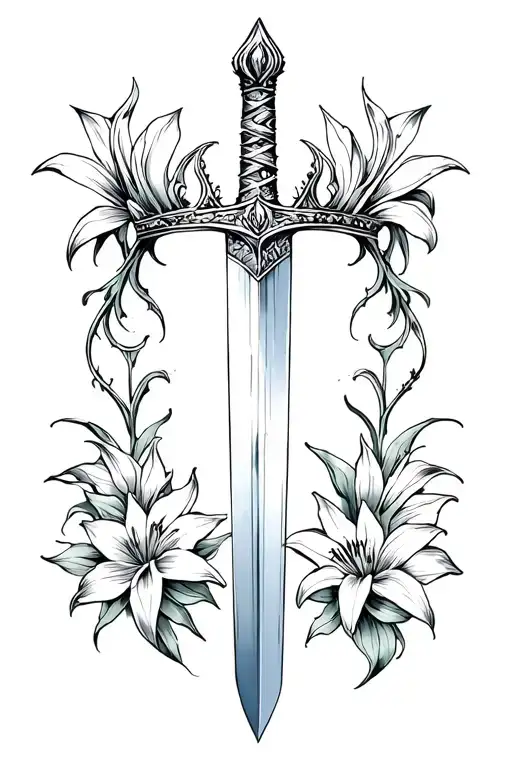 Sword Lilies Crown Surrounded