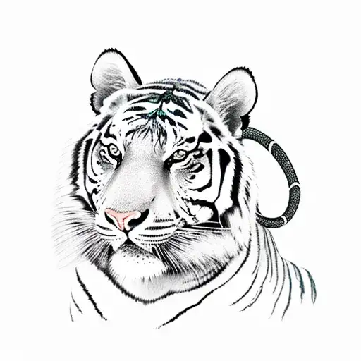 A Tiger Next To A Horse Next To A Snake Next To A Pig