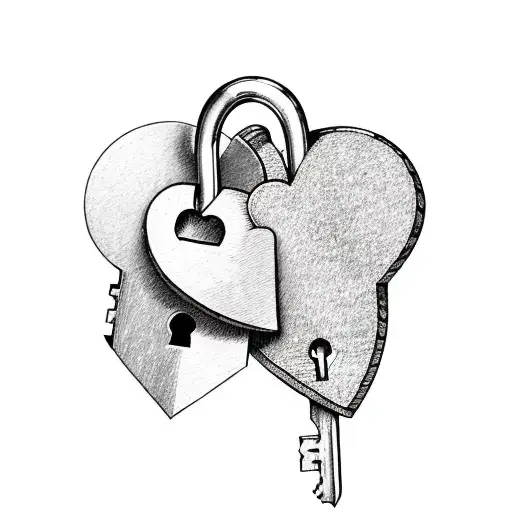 A Cute Heart-shaped Lock And Key Representing The Bond Between Best Friends