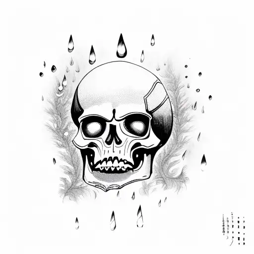 Skeleton With Rain