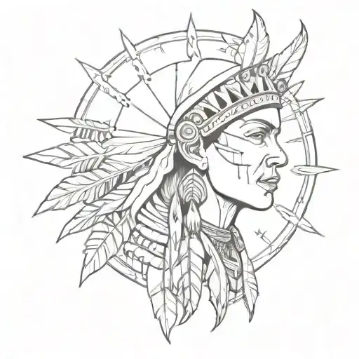 Cherokee Tribe Style Black