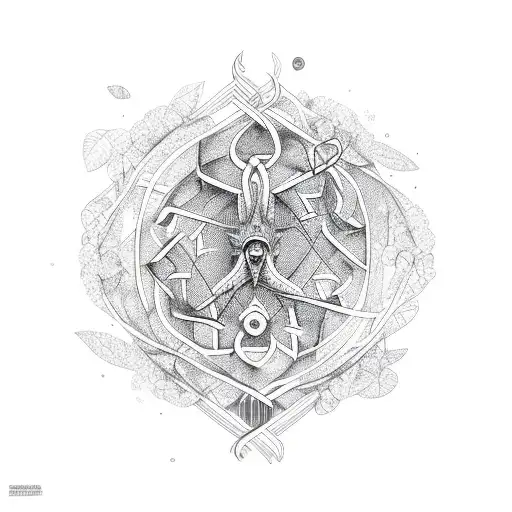 Transgender Symbol Intertwined With Nature Elements