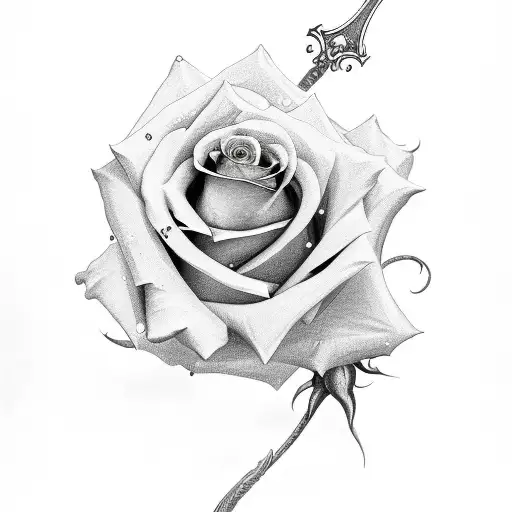 Rose With Sword