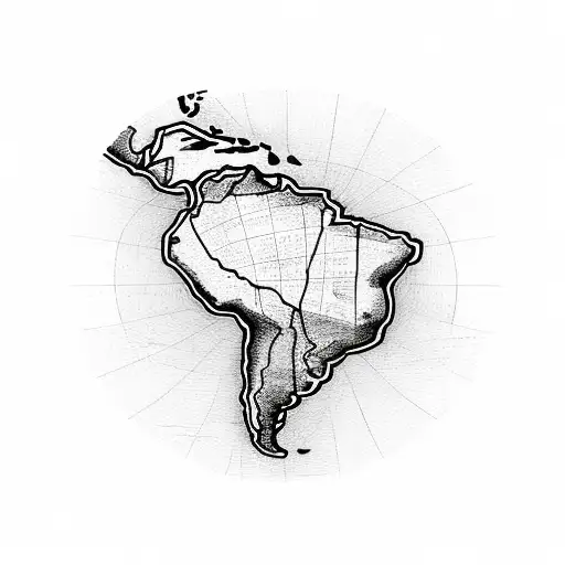 Creative Design Of Map Of South America