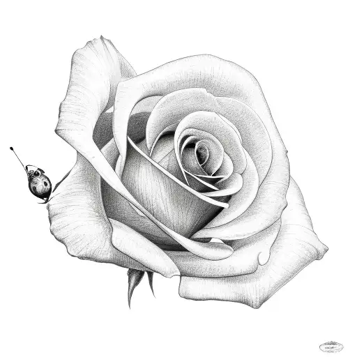 Two Butterfies And A Rose