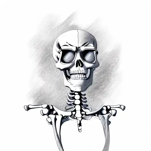 Full Skeleton With Sunglasses
