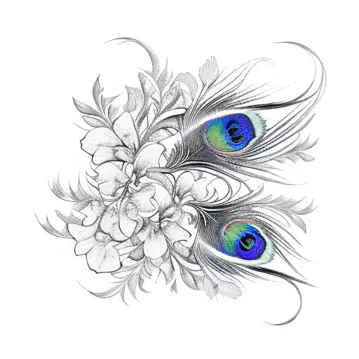 A Majestic Peacock Surrounded By Blooming Flowers