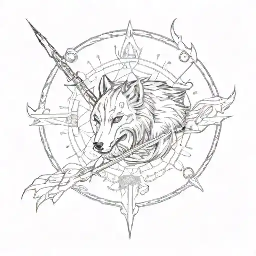 Wolve And Sagittarius Zodiac Sign