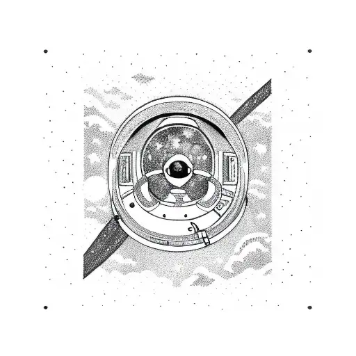 Astronaut In Space Galaxy Trippy