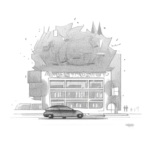 A Sleek Black Car Speeding Through The City At Night With Money Flying Out Of The Windows