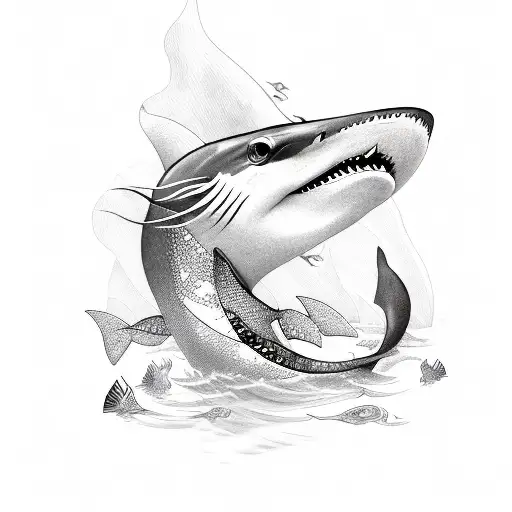 Siren Mermaid And Sharks