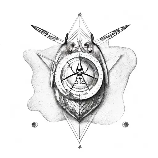 Libra Zodiac Sign With Butterfly