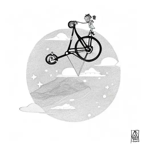 A Minimalist Representation Of Steven Universe's Bike Ride Through A Galaxy