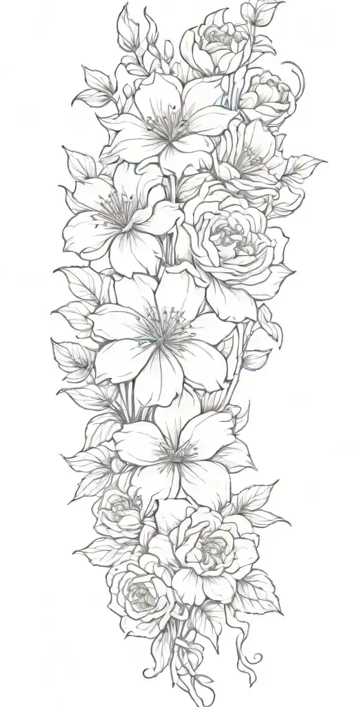 Flower Bouquet Sleeve