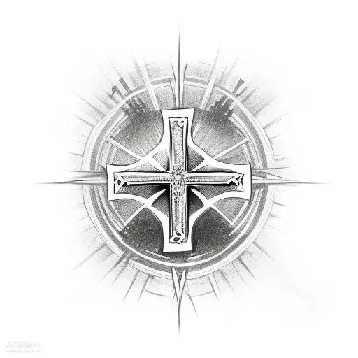 Middle Sized Christian Cross With Extention For Dates