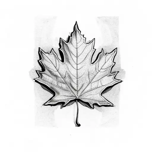 Maple Leaf That Looks Like Flapping Italian Flag