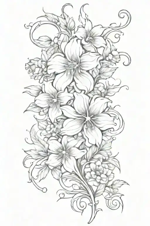 Thinner Gothic Flower Trail