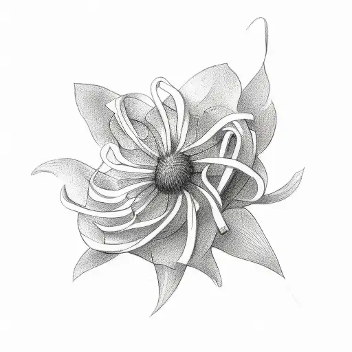 A Delicate Sketch Of A Flower Vine Wrapping Around Mom's Name