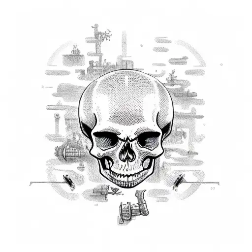 Skeleton With Pistols