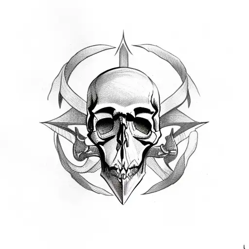 Skull With Dagger