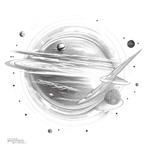 Spaceship With Planet