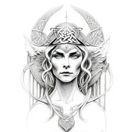 Sigyll Of Celtic Goddess Brigid Bronze And Black