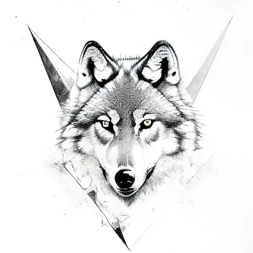 Anarchy Symbol With Wolves