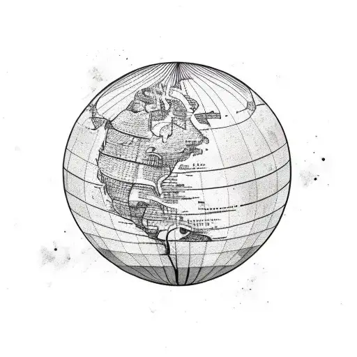 Globe With Airplane Going Around And Paw Print