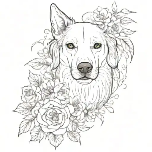 Floral And Dog