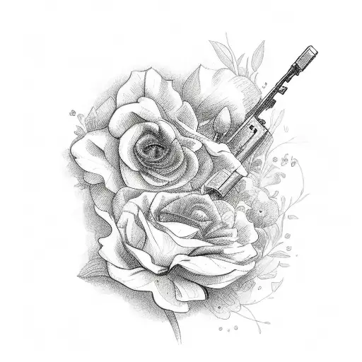 Gun With Flowers