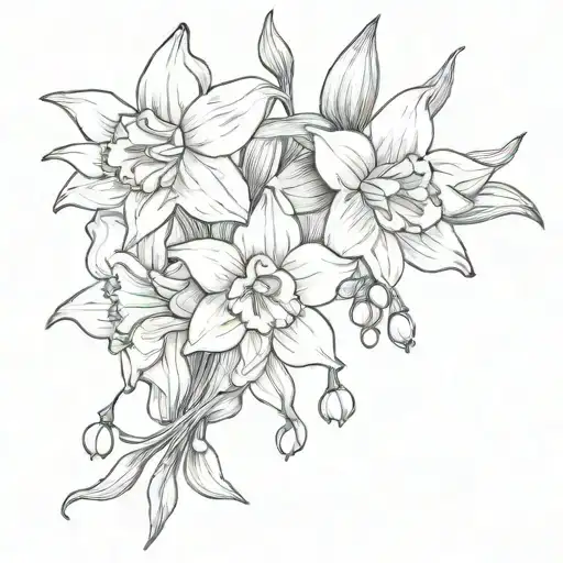 Narcissus And Lily Of The Valley Flower