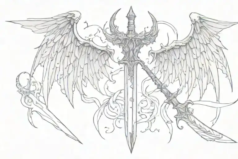 Demon Wings Sword For Thigh