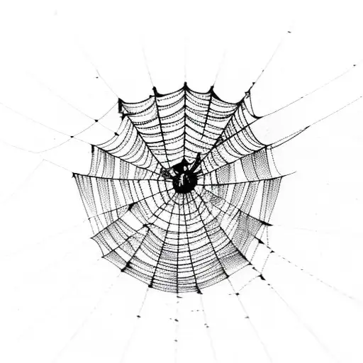 A Spiders Web With A Hindi Word 'Shabd'