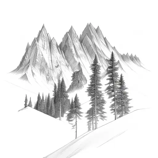 All Forrest With A Steep Crag Mountain In The Background