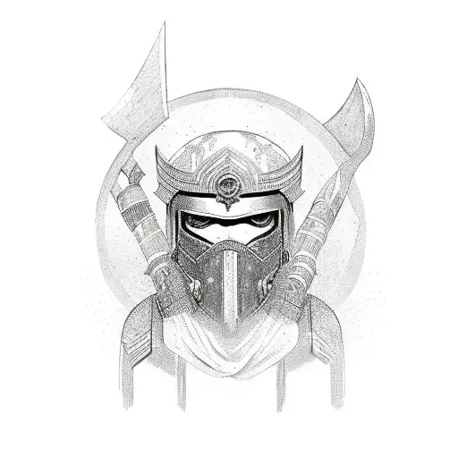 Hero In Black Sahde And A Bright Sun Behind Him