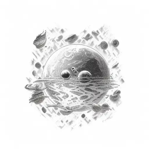 Sdtronaut In Space Sorrounded By Magic World