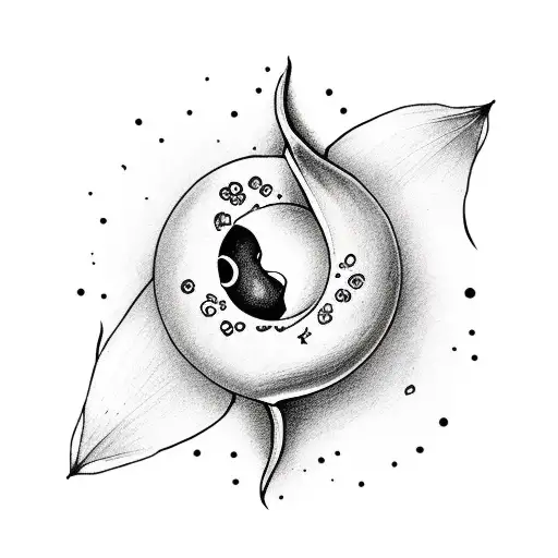 Half Moon With A Tulip In It