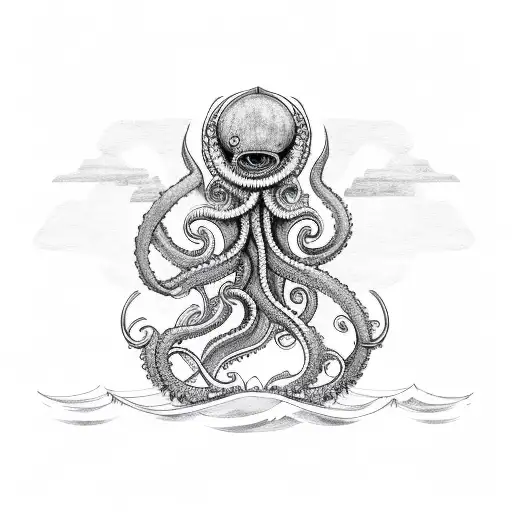 Kraken With A Ship