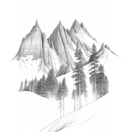 All Forrest With A Steep Crag Mountain In The Background